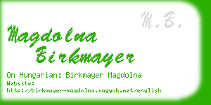 magdolna birkmayer business card